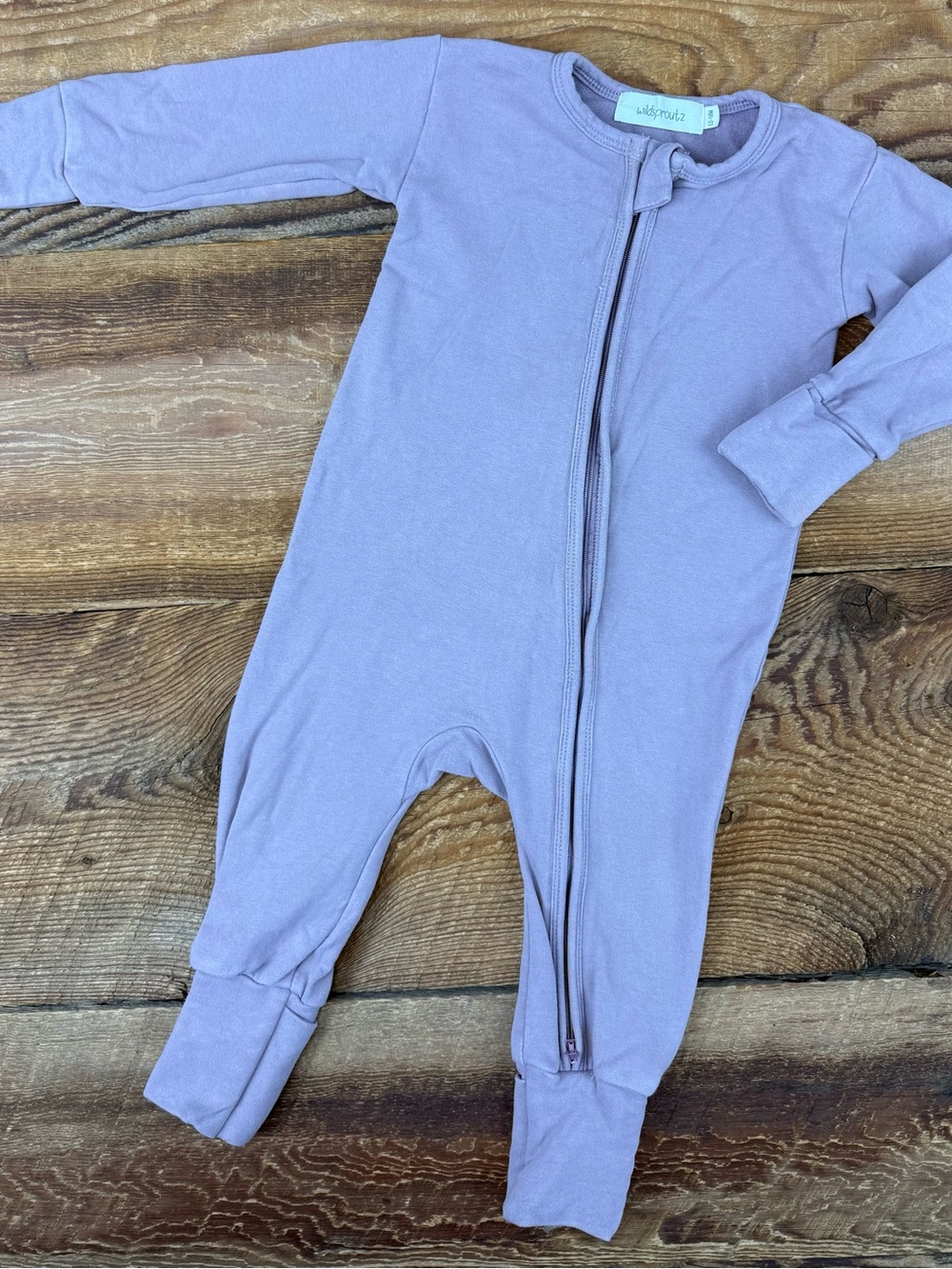 Small Shop Lavender Zip Front One-Piece
